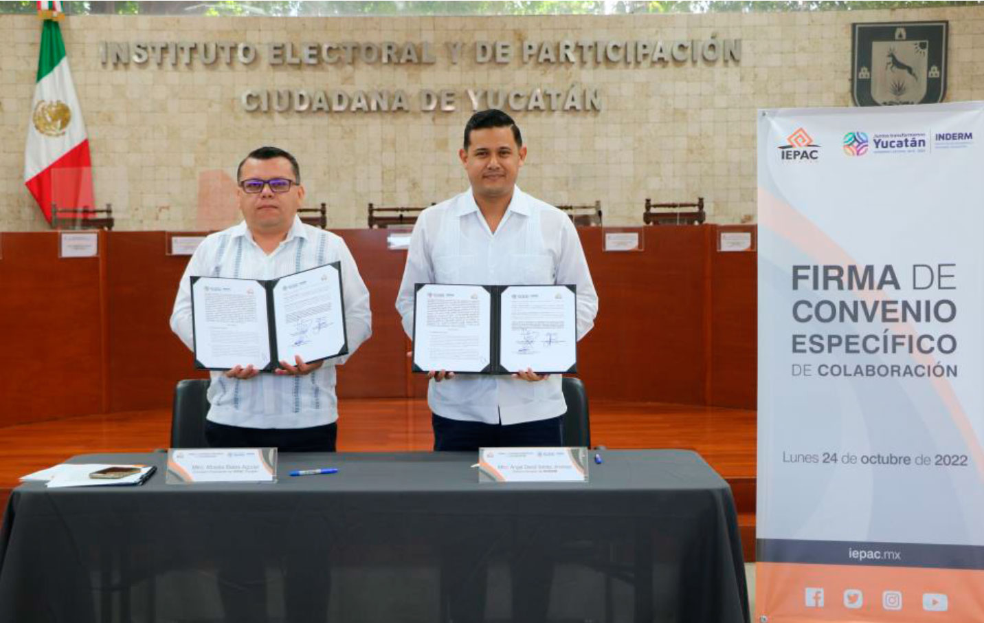 Firman Convenio Específico de Colaboración el IEPAC y el INDERM