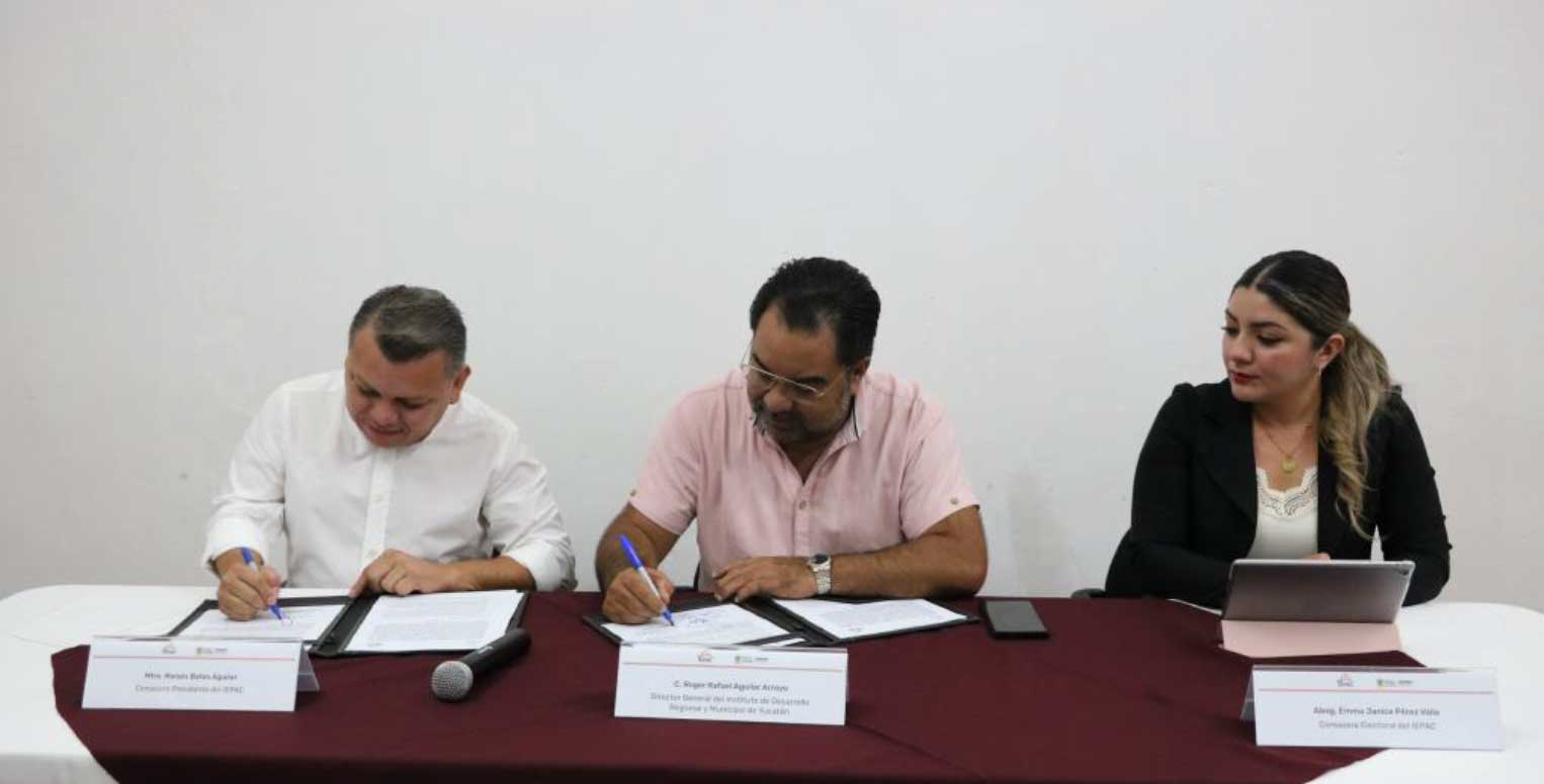 Firman Convenio de Colaboración IEPAC e INDERM para promover la Ley de Participación Ciudadana