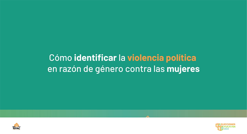 Identifica y evita la violencia política contra las mujeres en razón
                  de género